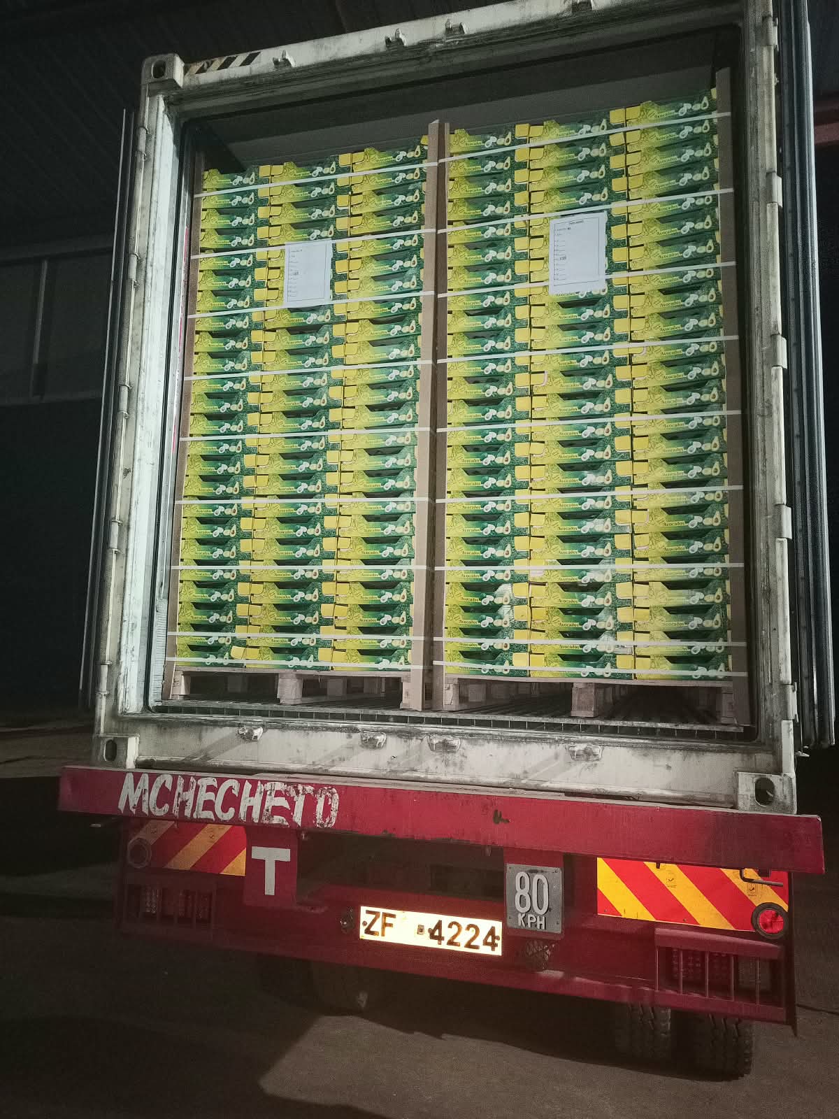 Refrigerated truck ready for export